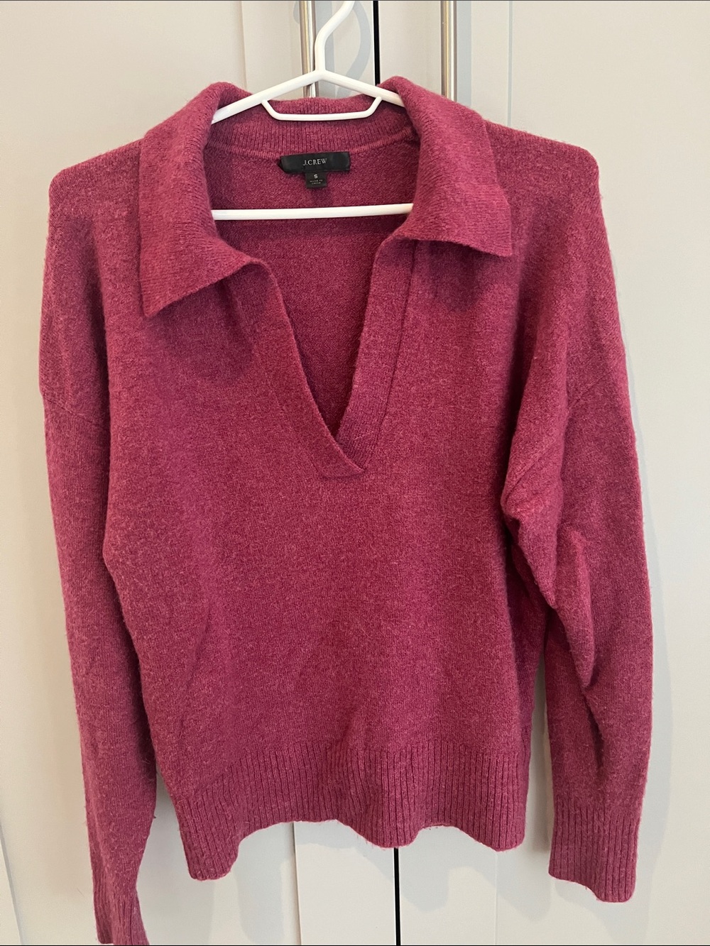 J. Crew Collared Pink Sweater Size Small